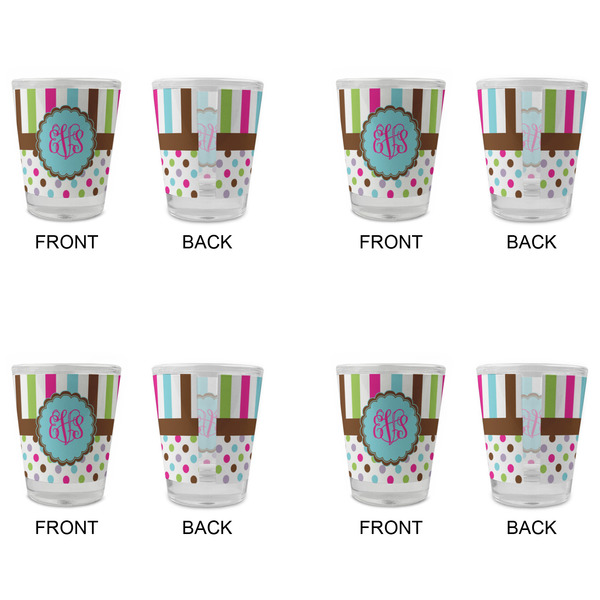 Stripes & Dots Glass Shot Glass - Standard - Set of 4 - APPROVAL