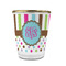 Stripes & Dots Glass Shot Glass - With gold rim - FRONT