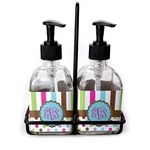Stripes & Dots Glass Soap & Lotion Bottles (Personalized)