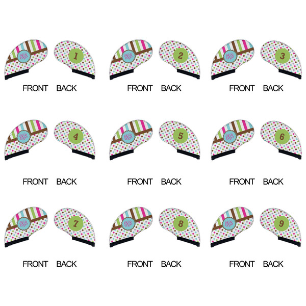 Stripes & Dots Golf Club Covers - APPROVAL (set of 9)