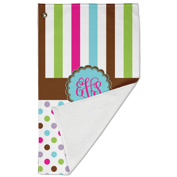 Stripes & Dots Golf Towel - Folded (Large)
