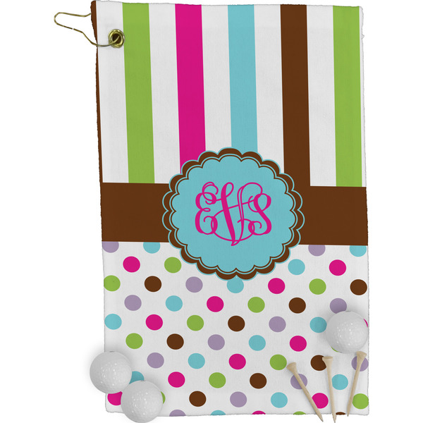 Stripes & Dots Golf Towel (Personalized)