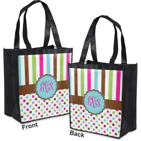 Stripes & Dots Grocery Bag - Apvl
