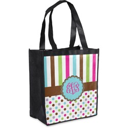 Stripes & Dots Grocery Bag (Personalized)