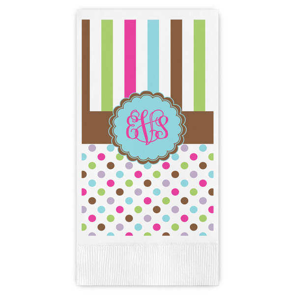 Custom Stripes & Dots Guest Towels - Full Color (Personalized)