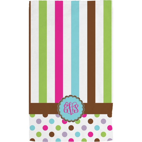 Stripes & Dots Hand Towel (Personalized)