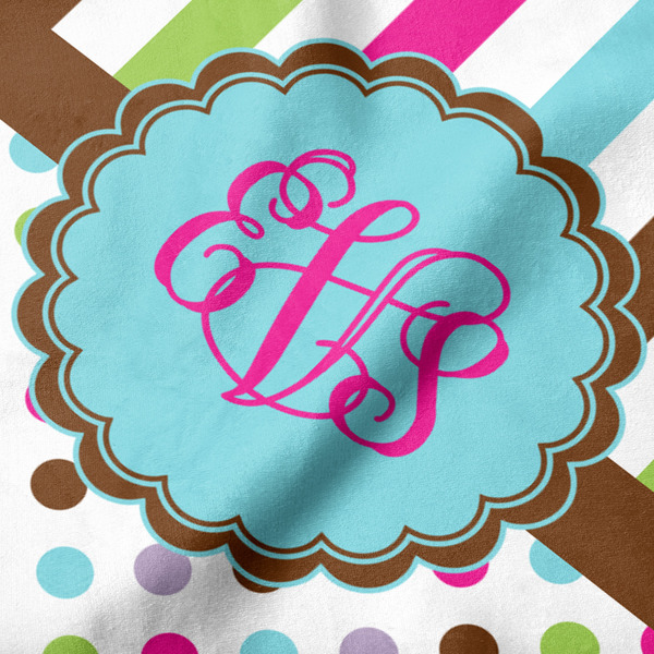 Stripes & Dots Hooded Baby Towel- Detail Close Up