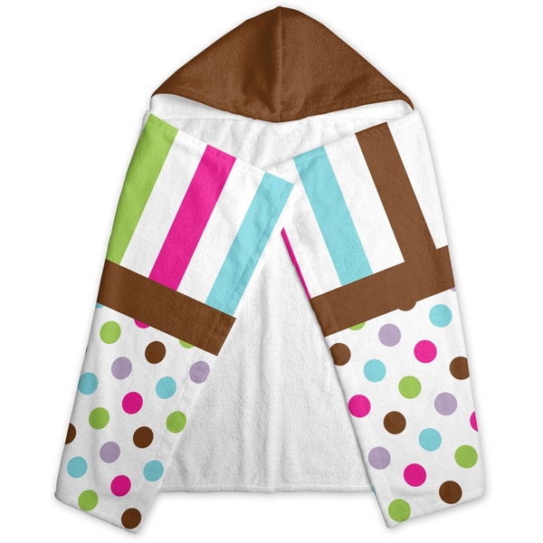 Stripes & Dots Hooded Towel - Folded