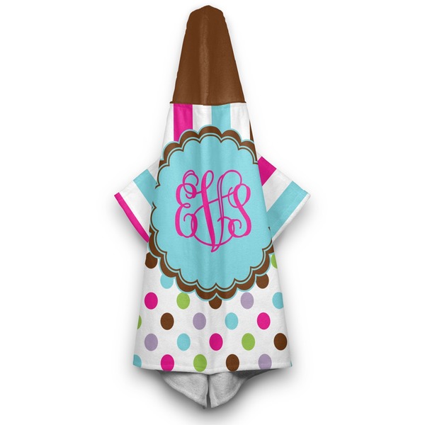 Stripes & Dots Hooded Towel - Hanging