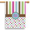 Stripes & Dots 28" House Flag (Personalized)
