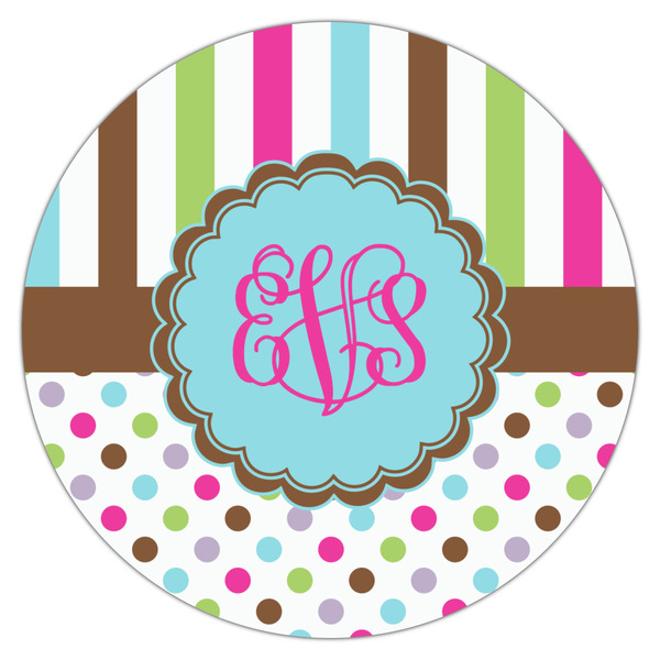 Stripes & Dots Icing Circle - Large - Single