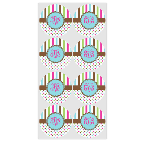 Stripes & Dots Icing Circle - Medium - Set of 8