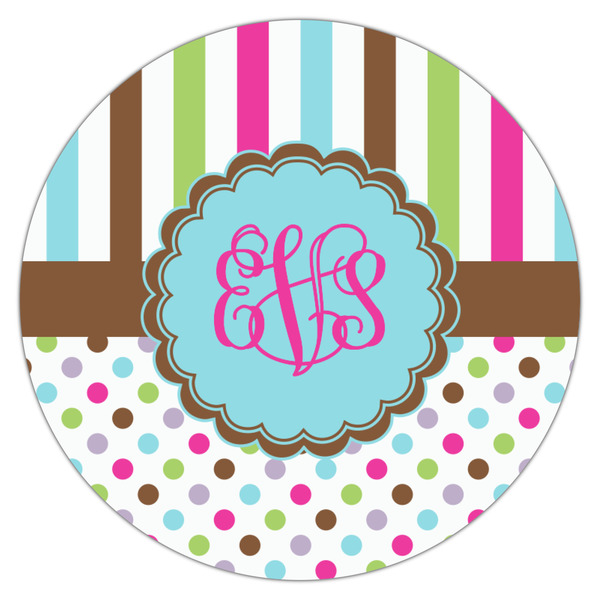 Stripes & Dots Icing Circle - Medium - Single