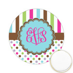Stripes & Dots Printed Cookie Topper - 2.15" (Personalized)