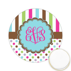 Stripes & Dots Printed Cookie Topper - 2.15" (Personalized)