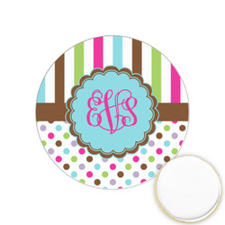 Stripes & Dots Printed Cookie Topper - 1.25" (Personalized)