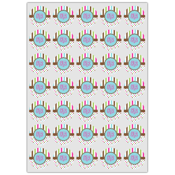 Stripes & Dots Icing Circle - XSmall - Set of 35