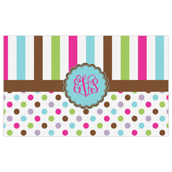 Stripes & Dots Indoor / Outdoor Rug - 3'x5' - Front Flat