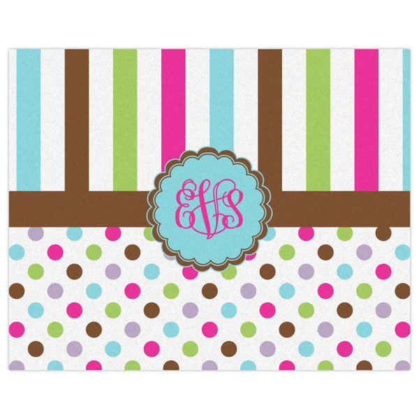 Stripes & Dots Indoor / Outdoor Rug - 8'x10' - Front Flat