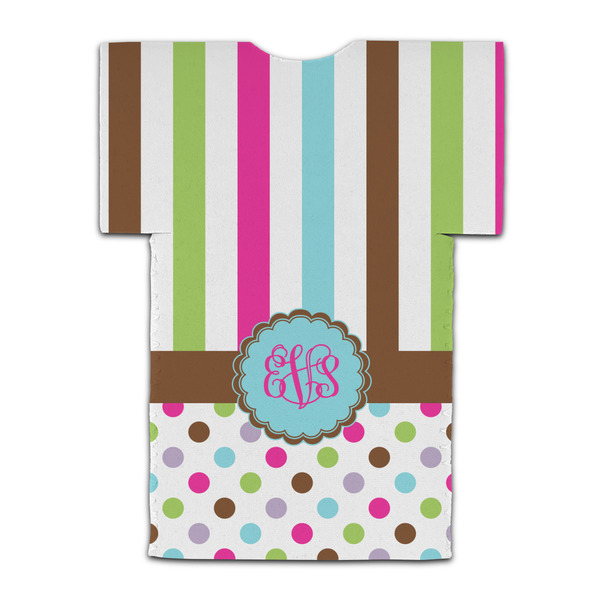 Stripes & Dots Jersey Bottle Cooler - BACK (flat)