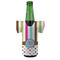 Stripes & Dots Jersey Bottle Cooler - FRONT (on bottle)