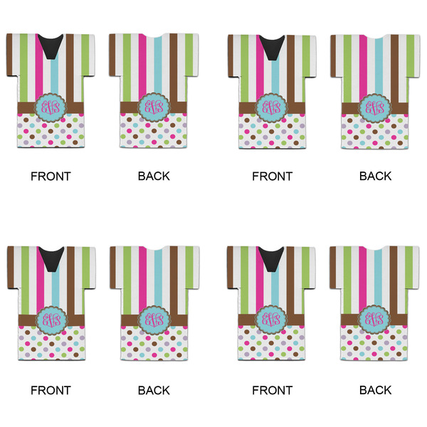 Stripes & Dots Jersey Bottle Cooler - Set of 4 - APPROVAL