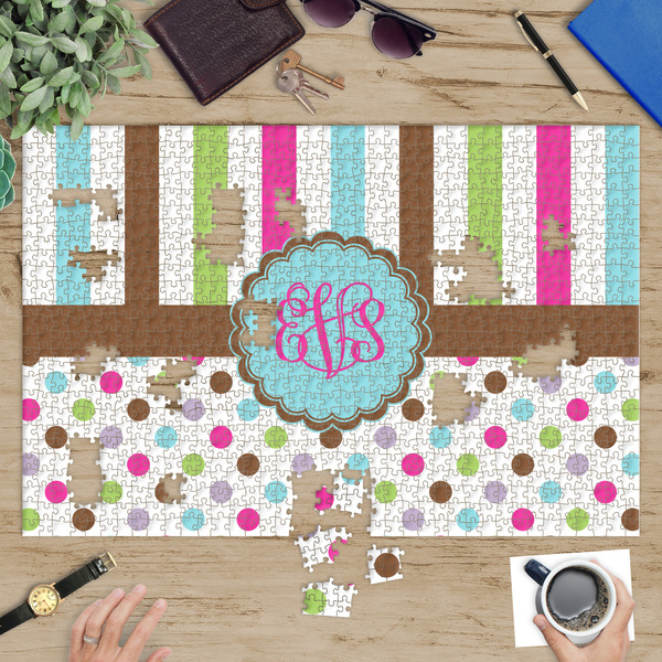 Stripes & Dots Jigsaw Puzzle 1014 Piece - In Context