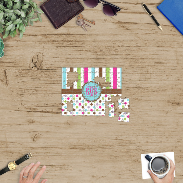 Stripes & Dots Jigsaw Puzzle 110 Piece - In Context