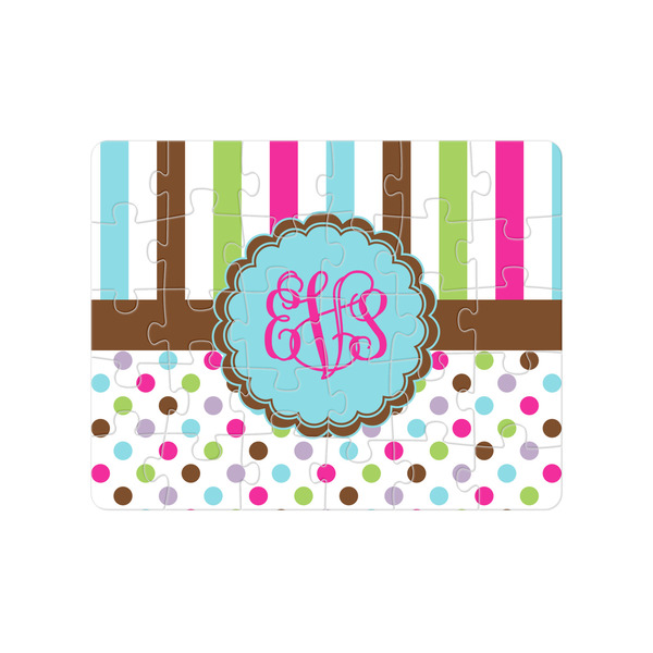 Custom Stripes & Dots Jigsaw Puzzles (Personalized)