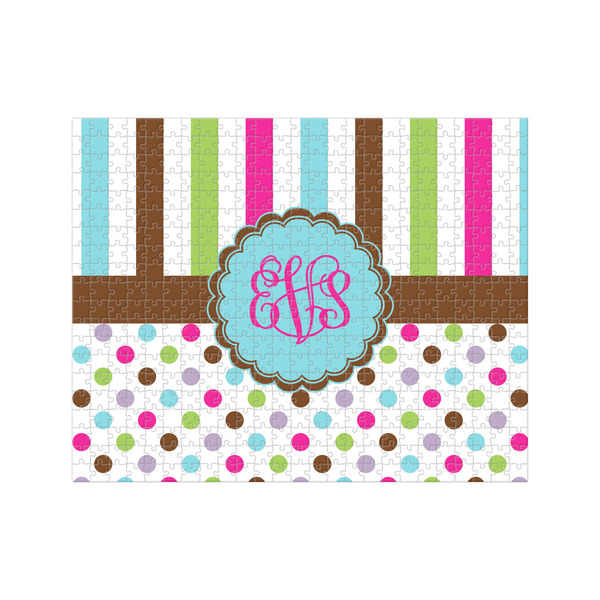 Custom Stripes & Dots 500 pc Jigsaw Puzzle (Personalized)