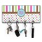 Stripes & Dots Key Hanger w/ 4 Hooks & Keys