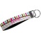 Stripes & Dots Webbing Keychain FOB with Metal