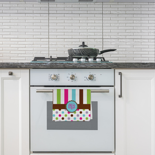 Stripes & Dots Kitchen Towel - Poly Cotton - Lifestyle