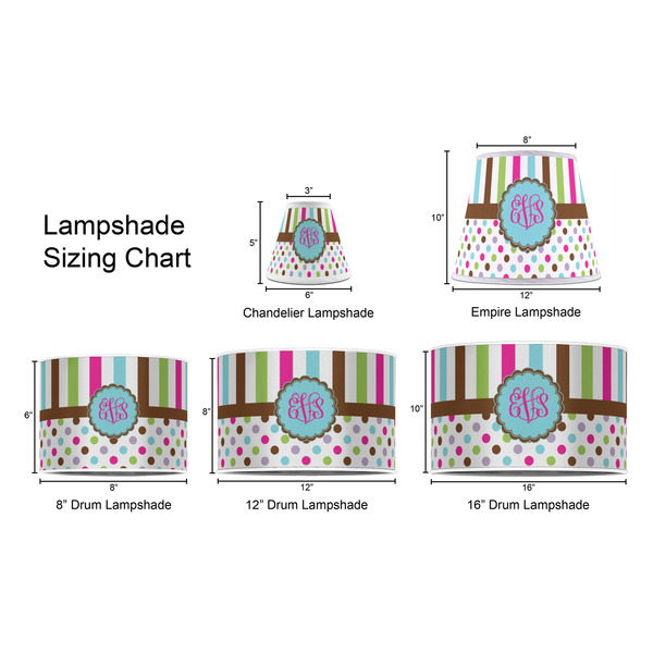Stripes & Dots Lampshade Sizing Chart