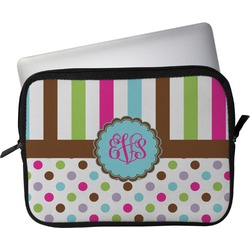 Stripes & Dots Laptop Sleeve / Case (Personalized)
