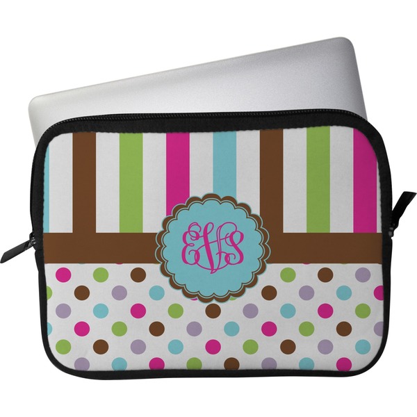 Custom Stripes & Dots Laptop Sleeve / Case - 13" (Personalized)