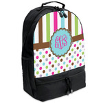 Stripes & Dots Backpacks - Black (Personalized)