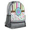 Stripes & Dots Large Backpack - Gray - Angled View