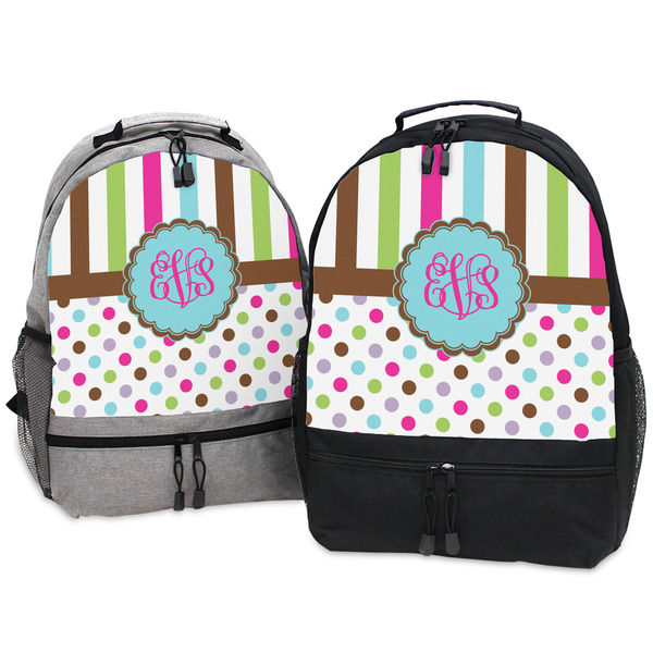 Stripes & Dots Large Backpacks - Both