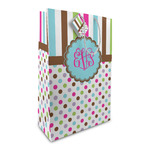 Stripes & Dots Large Gift Bag (Personalized)