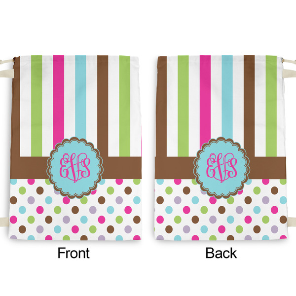 Stripes & Dots Large Laundry Bag - Front & Back View