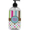 Stripes & Dots Plastic Soap / Lotion Dispenser (16 oz - Large - Black) (Personalized)