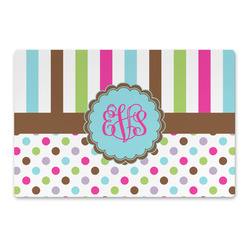 Stripes & Dots Large Rectangle Car Magnet (Personalized)