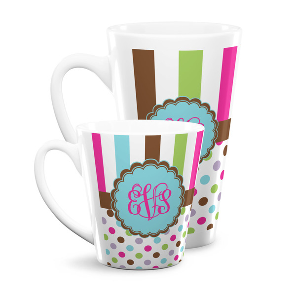 Stripes & Dots Latte Mugs Main