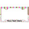 Stripes & Dots License Plate Frame - Style C (Personalized)