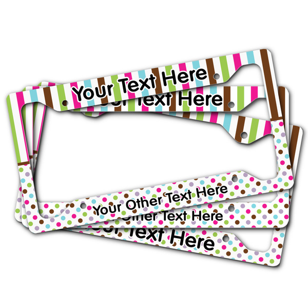 Stripes & Dots License Plate Frames - (PARENT MAIN)