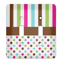 Stripes & Dots Light Switch Cover (2 Toggle Plate)