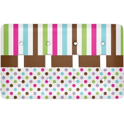 Stripes & Dots Light Switch Cover (4 Toggle Plate)