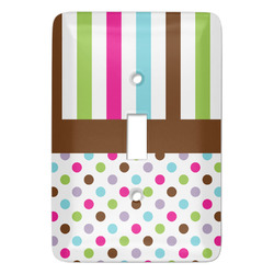 Stripes & Dots Light Switch Cover (Personalized)