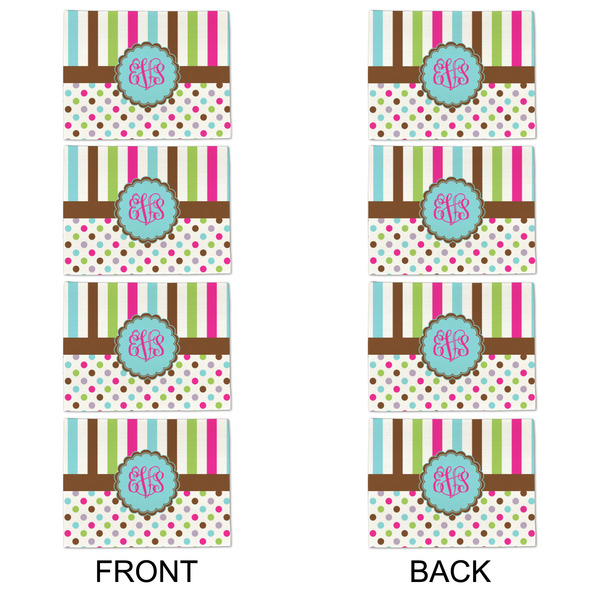 Stripes & Dots Linen Placemat - APPROVAL Set of 4 (double sided)
